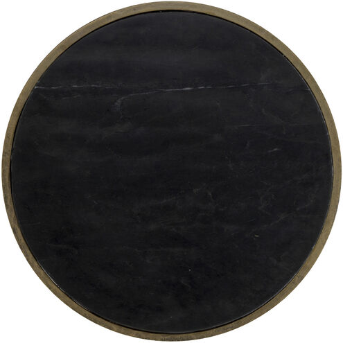 Alicent 24 X 16 inch Black Marble End Table